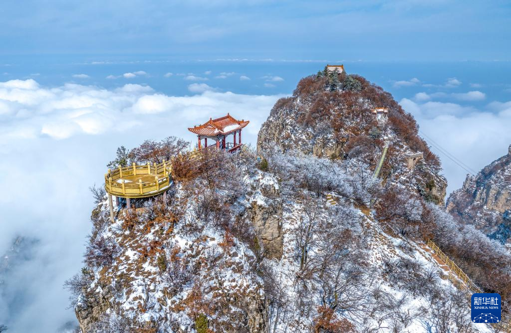 山西永濟(jì)：五老峰雪景美如畫
